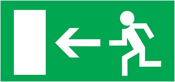 Изображение товара Информационная табличка Rexant Направление к эвакуационному выходу налево 56-0026-2