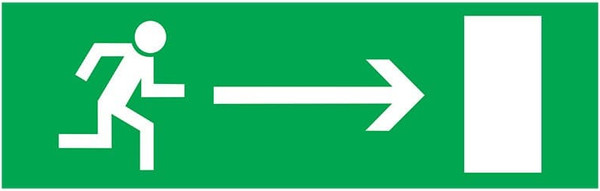 Изображение товара Информационная табличка Rexant Направление к эвакуационному выходу направо 56-0028-2