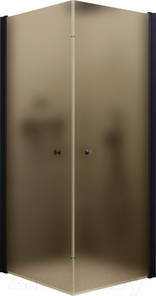 Изображение товара Душевой уголок MaybahGlass MGY-1301-6 (бронзовое матовое стекло/черный)