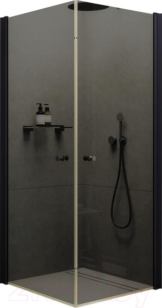 Изображение товара Душевой уголок MaybahGlass MGY-1300-6 (графитовое стекло/черный)