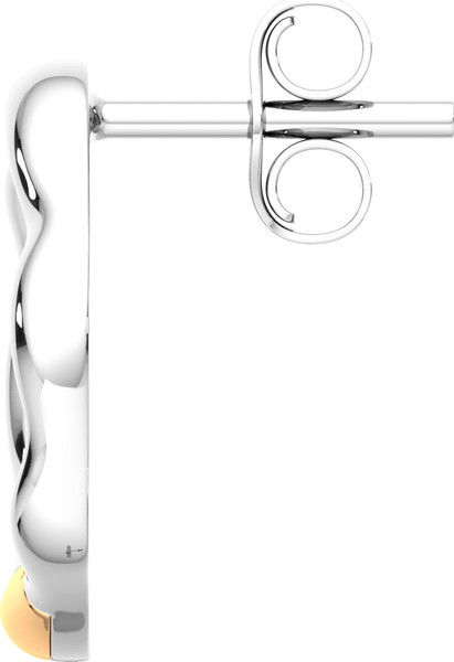 Изображение товара Серьги из серебра ZORKA 0300135.G14K (с золотой вставкой)