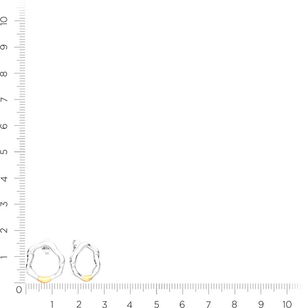 Изображение товара Серьги из серебра ZORKA 0300135.G14K (с золотой вставкой)