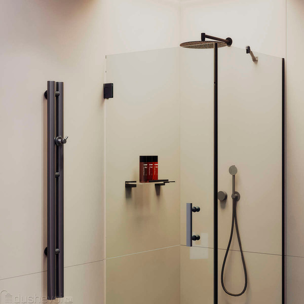 Изображение товара Душевой уголок MaybahGlass MGY-1304-6 (бесцветное стекло/черный)