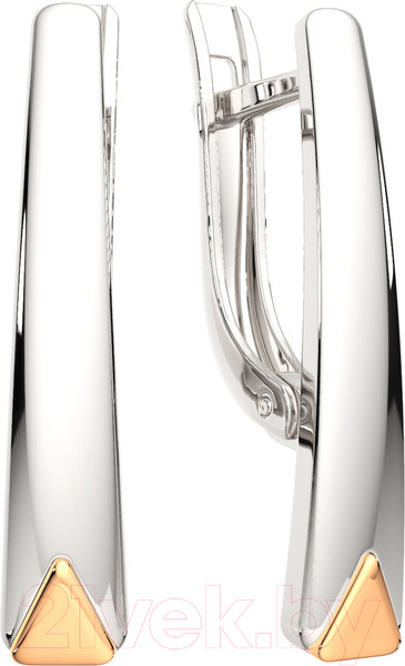 Изображение товара Серьги из серебра ZORKA 0300144.G14K (с золотой вставкой)