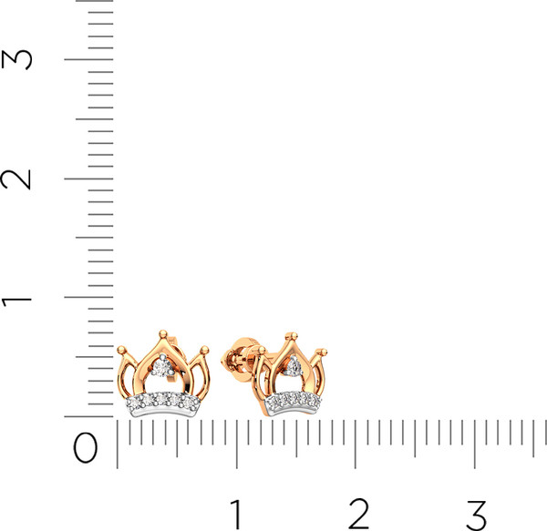 Изображение товара Серьги из розового золота ZORKA 310434-9K (с фианитами)