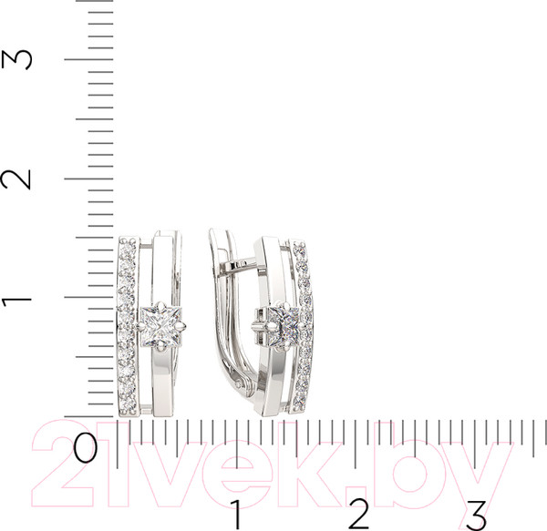 Изображение товара Серьги из серебра ZORKA 03101256 (с фианитами)