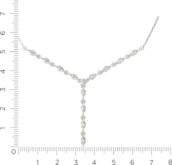 Изображение товара Колье из серебра ZORKA 05501289 (45см, с фианитами)