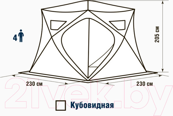 Изображение товара Палатка Higashi Camo Pyramid / 03517