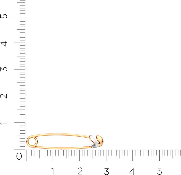 Изображение товара Брошь из розового золота ZORKA 9D0005-9K (с бриллиантом)