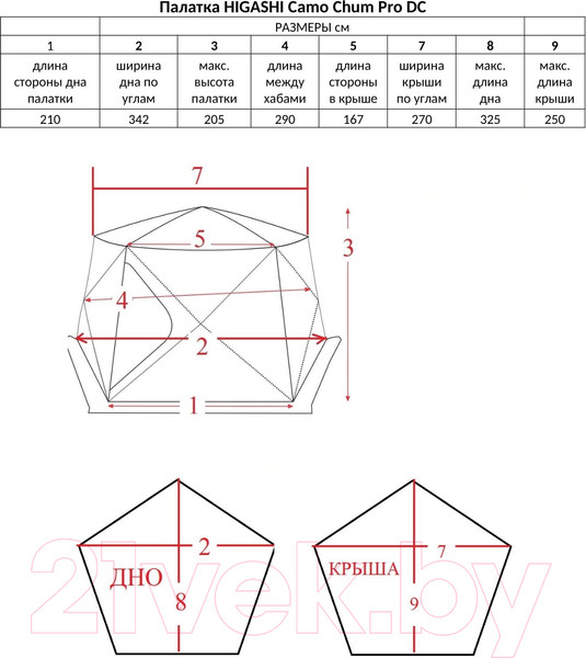Изображение товара Палатка Higashi Chum Pro DC / 01401