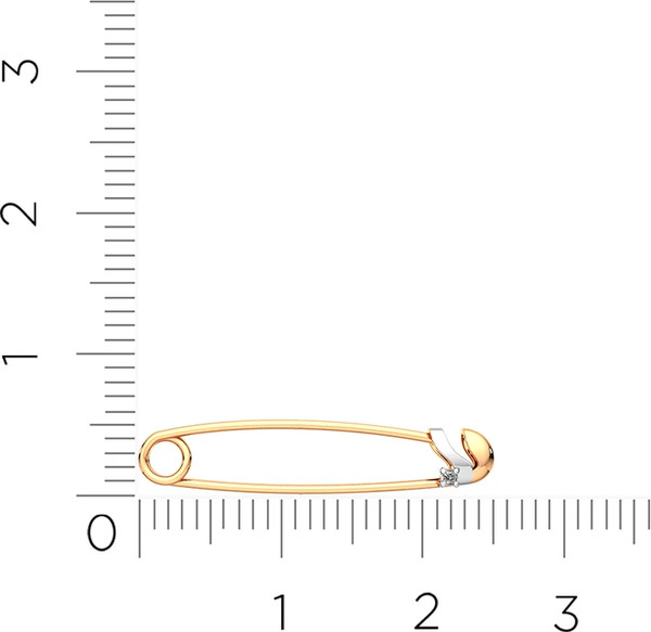 Изображение товара Брошь из розового золота ZORKA 9D0005.14K.R (с бриллиантом)