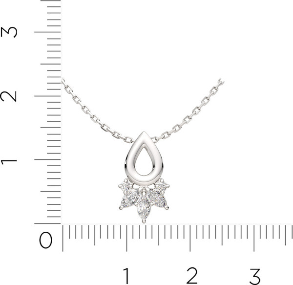 Изображение товара Колье из серебра ZORKA 05501233 (40см, с фианитами)