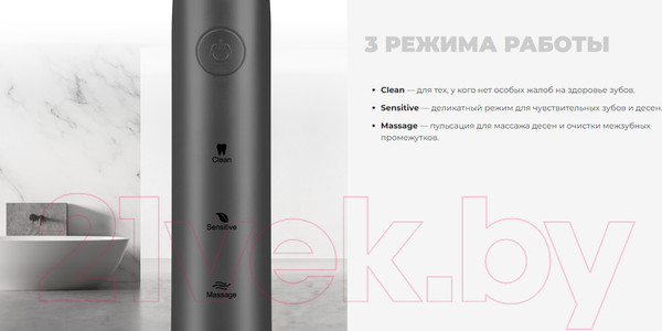 Изображение товара Звуковая зубная щетка Redmond TB4601 (серый)