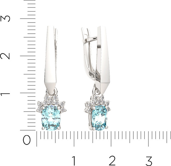 Изображение товара Серьги из серебра ZORKA 0310365 (с наноситалами и фианитами)