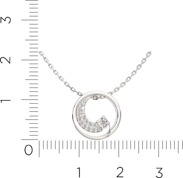 Изображение товара Колье из серебра ZORKA 0550110.ZZ (45см, с фианитами)