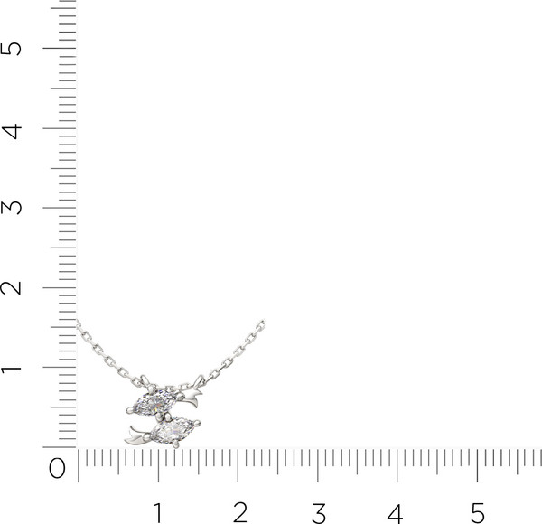 Изображение товара Колье из серебра ZORKA 0550084.ZZ (45см, с фианитами)