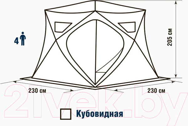 Изображение товара Палатка Higashi Pyramid Pro DC / 04155