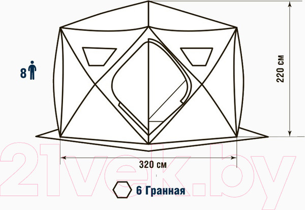 Изображение товара Палатка Higashi Sota Hot DC / 05207