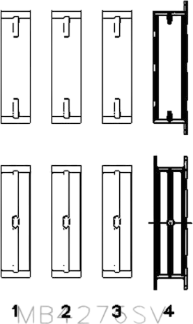 Изображение товара Комплект вкладышей двигателя King Auto MB4276SV STD