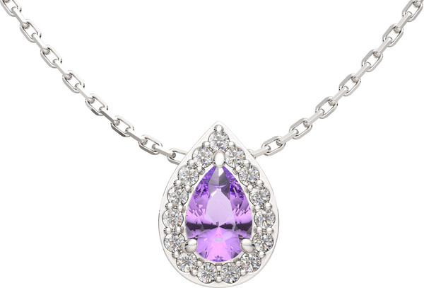 Изображение товара Колье из серебра ZORKA 05S6042.ZZ (45см, с аметистом и фианитами)