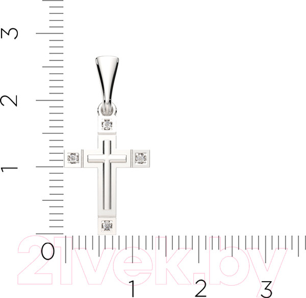 Изображение товара Крестик из серебра ZORKA 0440318.ZZ.REL (с фианитом)