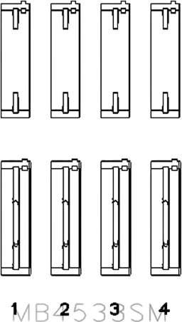 Изображение товара Комплект вкладышей двигателя King Auto MB4533SM 0.25