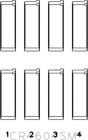 Изображение товара Комплект вкладышей двигателя King Auto CR4604SM 0.25 