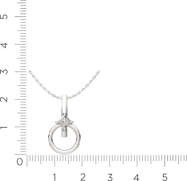 Изображение товара Колье из серебра ZORKA 0550733.ZZ (45см, с фианитом)