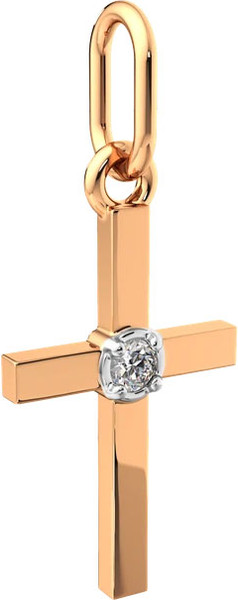 Изображение товара Крестик из розового золота ZORKA 440048.14K.R.REL (с фианитом)