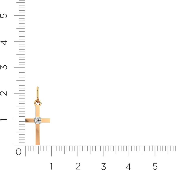 Изображение товара Крестик из розового золота ZORKA 440048.14K.R.REL (с фианитом)