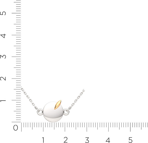Изображение товара Колье из серебра ZORKA 0540184.G14K.ZZ (45см, с золотом)