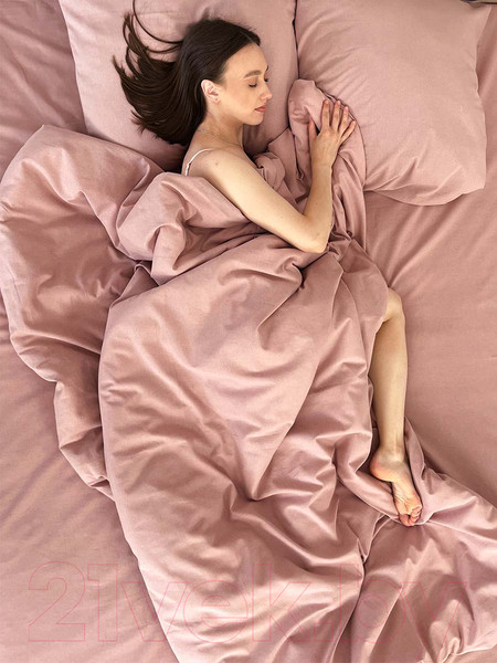 Изображение товара Комплект постельного белья Mio Tesoro 1.5сп / Лен150-8 (пудровый)