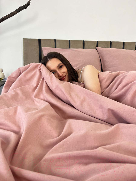 Изображение товара Комплект постельного белья Mio Tesoro 1.5сп / Лен150-8 (пудровый)