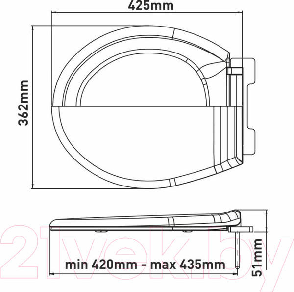 Изображение товара Сиденье для унитаза AV Engineering AVE129719