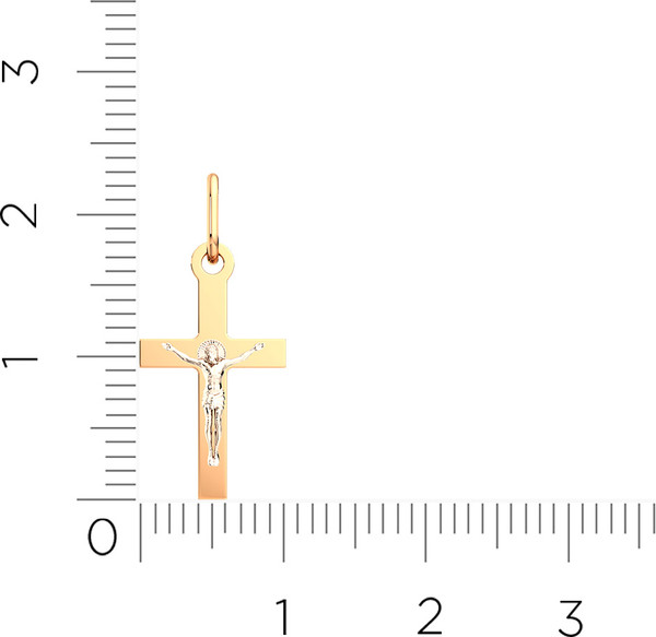Изображение товара Крестик из комбинированного золота ZORKA 410041.14K.B.REL