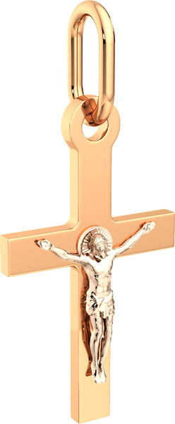Изображение товара Крестик из комбинированного золота ZORKA 410041.14K.B.REL