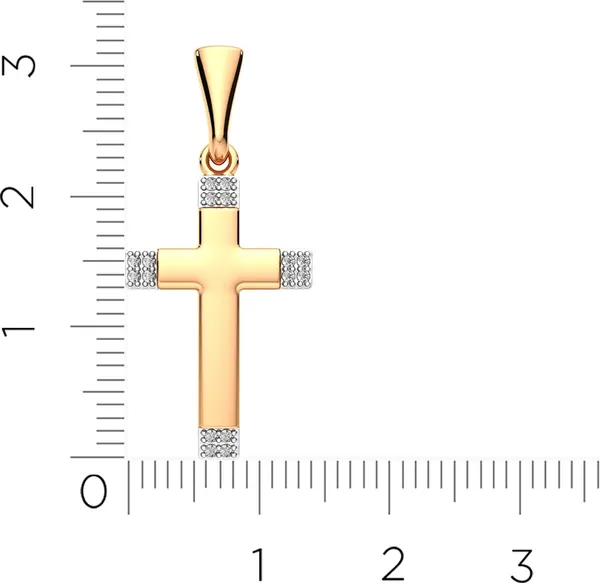 Изображение товара Крестик из розового золота ZORKA 440528.14K.R (с фианитом)