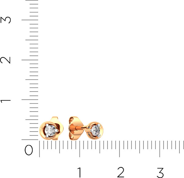 Изображение товара Серьги из розового золота ZORKA 310965.14K.R.ZZ (с фианитами)