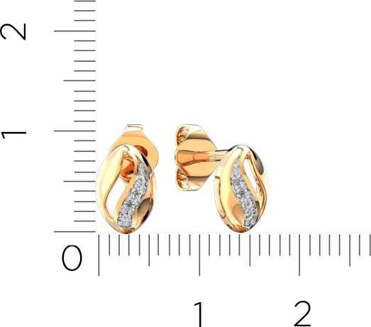 Изображение товара Серьги из розового золота ZORKA 3101020.9K.R.ZZ (с фианитами)