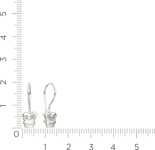 Изображение товара Серьги из серебра ZORKA 0310949 (с фианитами)