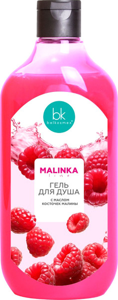 Изображение товара Гель для душа BelKosmex Malinka Line с маслом косточек малины (500г)