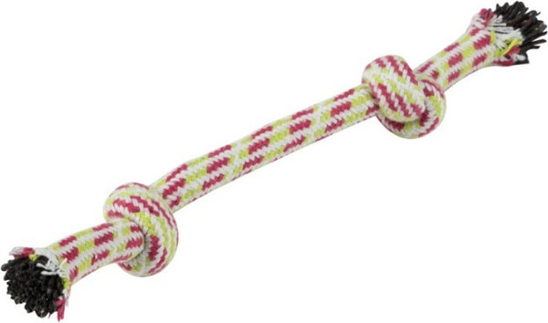 Изображение товара Набор игрушек для собак Рыжий кот Веревка, шар, кольцо, кость, пищалки: свинка и курица (6шт)