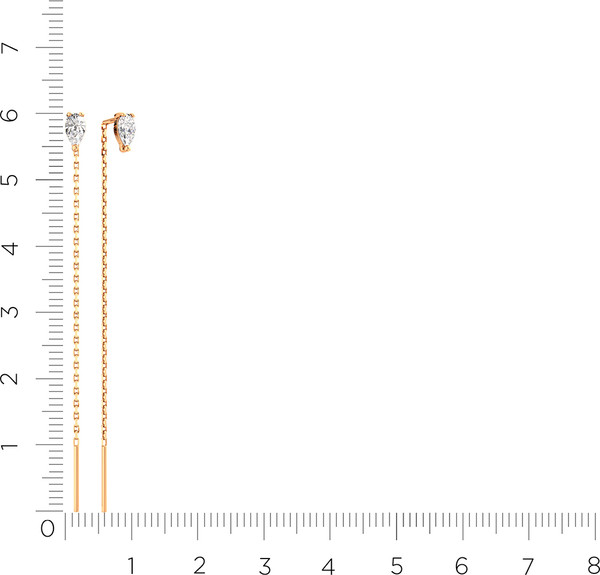 Изображение товара Серьги из розового золота ZORKA 310825.9K.R (с фианитами)