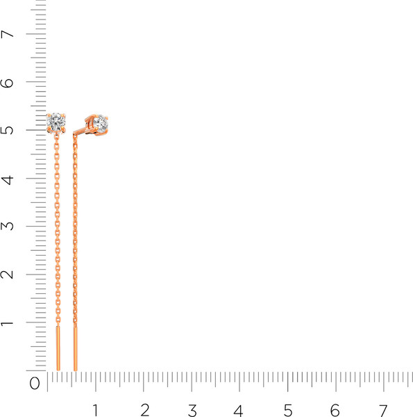 Изображение товара Серьги из розового золота ZORKA 310826.9K.R (с фианитами)