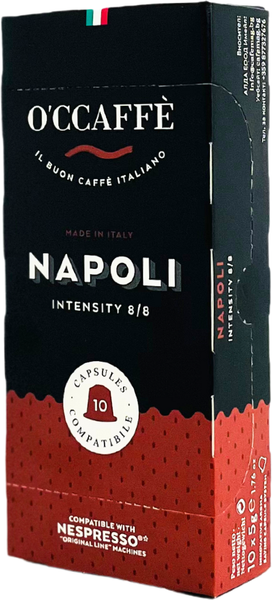 Изображение товара Кофе в капсулах O'ccaffe Napoli стандарт Nespresso (10x5г)