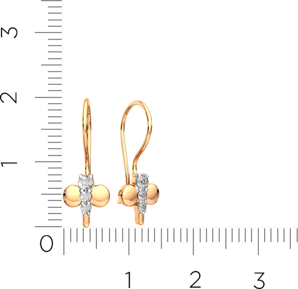 Изображение товара Серьги из розового золота ZORKA 3101588.14K.R.ZZ (с фианитами)