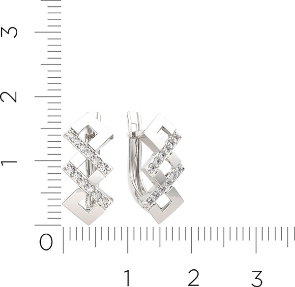 Изображение товара Серьги из серебра ZORKA 03101192.ZZ (с фианитами)