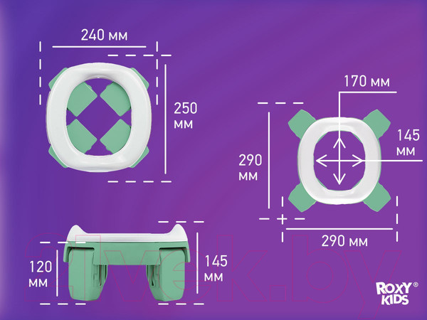 Изображение товара Дорожный горшок ROXY-KIDS HandyPotty / HP-255OB (оливковый/бежевый)
