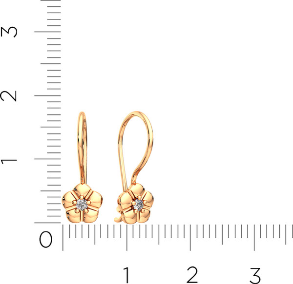 Изображение товара Серьги из розового золота ZORKA 310115 (с фианитами)