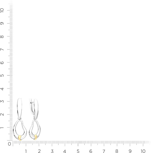 Изображение товара Серьги из серебра ZORKA 0300120.G14K (с золотой вставкой)